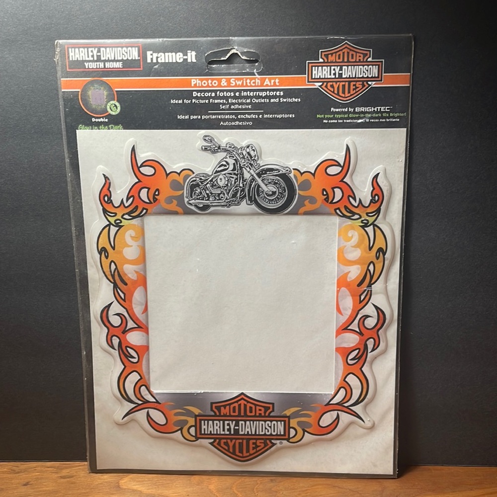 Harley Davidson Photo/Light Switch Glow N The Dark Frame
